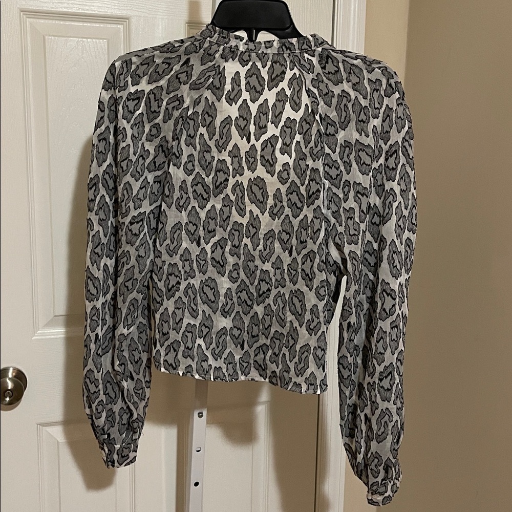 IRO Paris Black and White Patterned Blouse - Picture 8 of 8